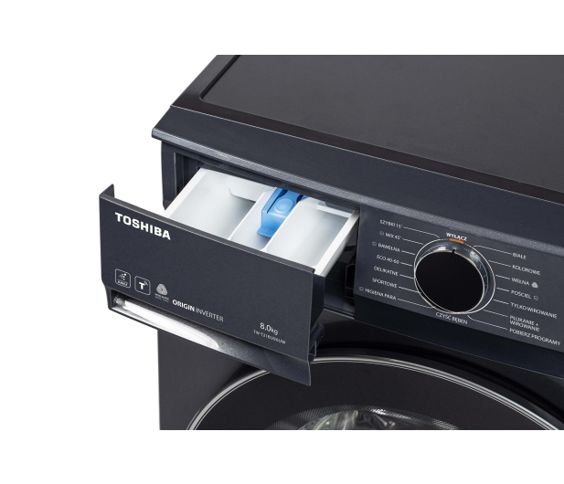 Pralka Toshiba TW-T21BU90UWPL(MG) Slim 8kg 1400obr Funkcje pary Aplikacja TSmartLife  - 1545435 - zdjęcie 6